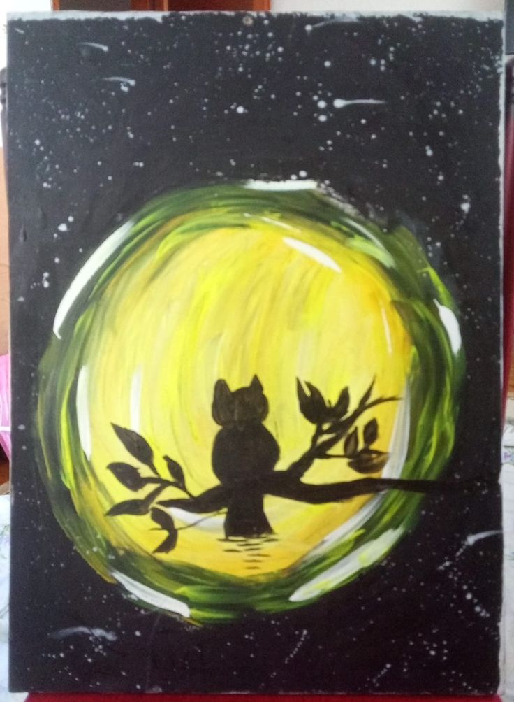 Fantastic Night Scene Acrylic Painting Table (on Cloth Canvas)