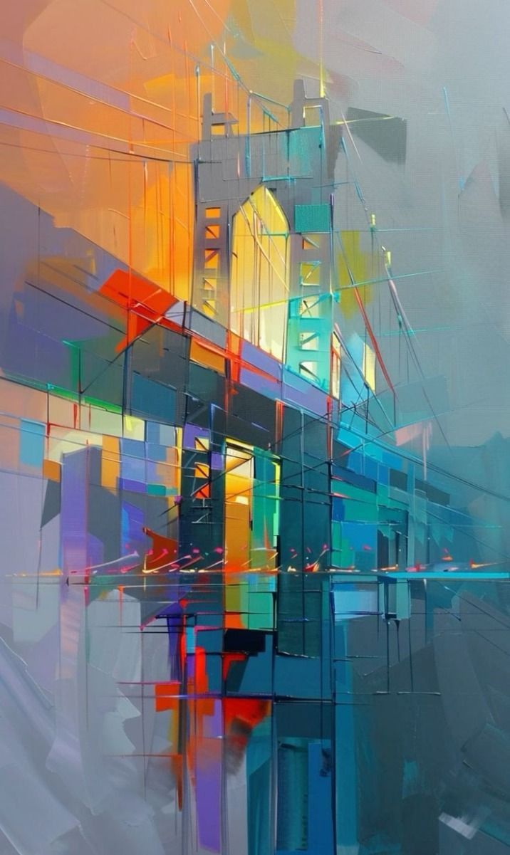 Bridge Dream Abstract Acrylic Painting